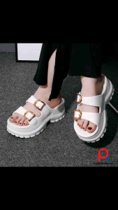 Sandal Empuk wanita Sandal hak tinggi sandal karet wanita terbaru sandal wedges Gesper 518M