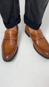 MAC&GILL รองเท้าผู้ชายหนังแท้แบบ Penny loafer Business shoes in Leather