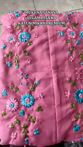 Mukenah Sanaya Katun Mikro Sulam Pita + Free Tas