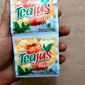 tea jus gula batu 8 gram 1 renceng isi 10 sachet - minuman teh seduh