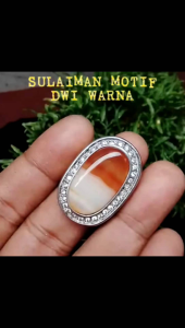 Asli Batu Sulaiman Dwi Warna 25cm Ring.8