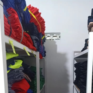 Baju Kemeja Safety K3 Warna Merah Abu