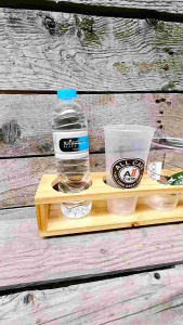 บล็อคไม้วางแก้ว ช่องใหญ่3นิ้ว พ่นเคลือบแลคเกอร์กันรา และกล่องไม้สน ที่วางแก้ว ชั้นวางแก้ว บล็อคที่น้ำ 3 นิ้ว คุณมีความรู้