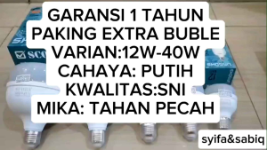 BOHLAM LED / LAMPU LED GARANSI 1 THN 12W-40W SCORE SHOGUN PAKET 10PCS