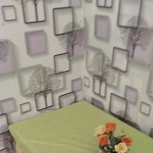 TAPLAK MEJA TAMU WARNA EMBOS RANDOM UK 120*120 CM