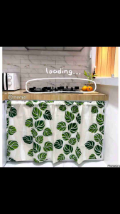 Modern Kitchen Sink Curtain Standard Size 58x30 Inches Suksukan
