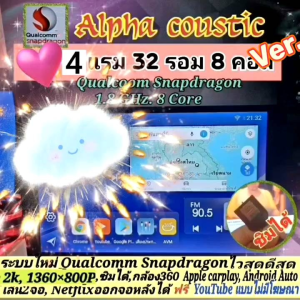 จอแอนดรอย ฮุนได Hyundai H1 ปี15+ Alpha coustic TQ8 2K 3แรม 32รอม 8คอล Ver.14 สำหรับรถรุ่นท๊อปมีจอเพดานและ360เดิมจากศูนย์