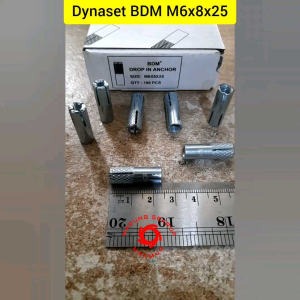 (5 pcs) Dynaset M6 / Dinaset 6mm / Drop In Anchor M6