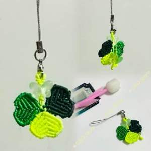 Dây Đeo Điện Thoại Móc Khoá Cỏ 3 Lá – Đan Tay Phối Màu May Mắn Tài Lộc Phụ Kiện Thời Trang