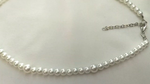 Hijabnur1 - Kalung Manik Mutiara 8 mm Wanita Simple Klasik Handmade