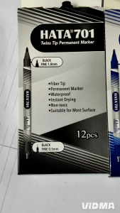 Hata 701 twin tip permanent marker 0.5mm and 1.0mm