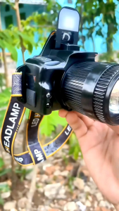 Senter Kepala LED Laser HS-U8 Zoom Rotary 2 Baterai 18650 2400MahX2 50w 6 Mode Waterproof IPX6