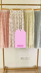 FLOWER - Rok Plisket Motif Bunga Ceruty Katun Panjang & Midi 7/9 Premium Import