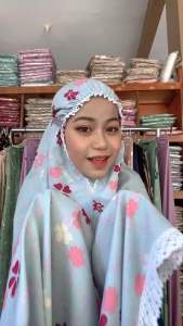 𝒴𝓃 | Mukena Dewasa Terbaru 2024 Rayon Motif EmojiSakura Free Tas | Dailywear Travel Friendly