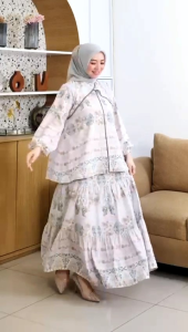 SETELAN ROK MODE ZALIKHA TERBARU BY NINOS 100%ASLI REAL LYODRA FAUZANA SOFIANA