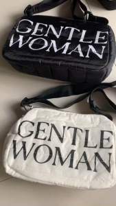 Gentle Woman premium black and white puffer Sling bag
