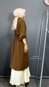 Tunik outer crinkle airflow tangan karet ayrin