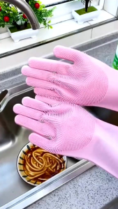 Sarung Tangan Karet Cuci Piring Tebal Kuat Anti Sobek Anti Air Bahan Silikon Kuat Panas