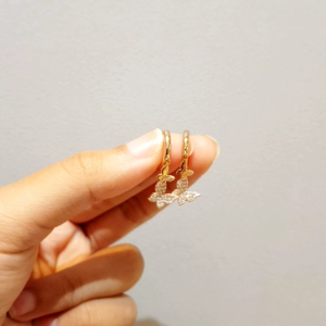 Deux - Anting Jepit Kupu-Kupu Double