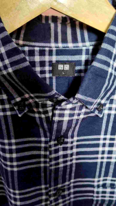 Kemeja Flanel "Uniqlo" Original Second Size L