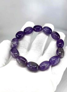 NATURAL AMETHYST BRACELET ( Stone for safe travel )