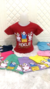KAOS ANAK PEREMPUAN MIXUE LENGAN PENDEK USIA 1-12 TAHUN // BAJU ANAK CEWEK