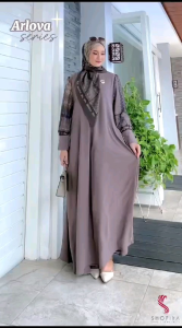 ARLOVA DRESS SHOFIYA GAMIS SET HIJAB SEGIEMPAT TERBARU 2025 JUMBO