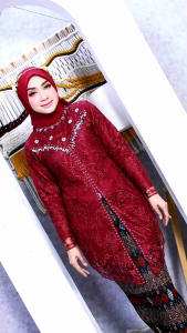SETELAN KEBAYA TULLE DAYANA PAYET - KEBAYA WISUDA - KEBAYA PESTA - KEBAYA TUNIK PAYET - COD