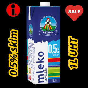 LOWICKIE 0.5% Skim Milk UHT 1L