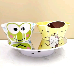 Mangkuk Melamin Hello Kitty & Doraemon: Praktis, Unik, dan Populer