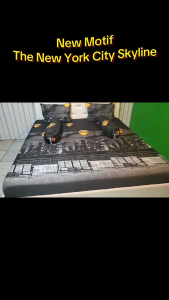 Seprei Motif Floral Modern dengan Karet Pengait Anti Geser - Kain Katun Disperse