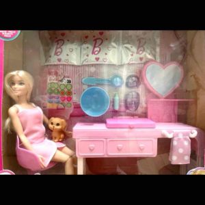 Đồ Chơi Búp Bê Cho Bé gái Set trang điểm cỡ lớn màu hồng