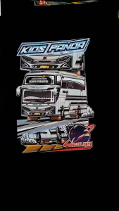 Kaos anak bismania kids panda jetbus 3 bahan katun combed 30s / baju atasan anak busmania kids panda