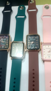 JAM TANGAN FASION SEGI WANITA MODEL TERBARU - Jam Tangan Tanggal Aktif - Jam Tangan Tali Karet - free Batrai Cadangan - Bisa Bayar Ditempat (COD)