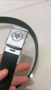 Dây nịt nam thắt lưng nam dây lưng biểu diễn văn nghệ chất liệu dù xanh