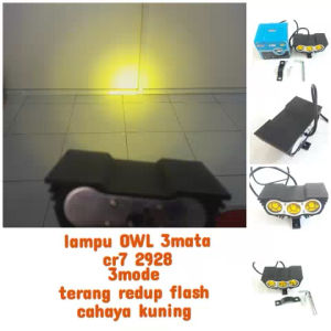 LAMPU TEMBAK OWL LAMPU SOROT LED 3 MATA DAN 2 MATA OWL 30 WATT NYALA 3 MODE KLX CRF WR155 SUPERMOTO ENDURO ADVENTURE