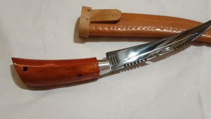 PISAU BAJA PERAK MOTIF RAMBE AYAM 1