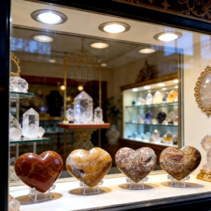 decorations display crystal heart shape