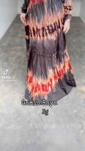 Gamis Raya Twill Bg Collection Motif Himawari