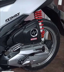Carbon Performance Slim Air Filter Cover for Honda Beat Fi/ Genio/Scoopy - Carbon Fiber Design - Engine Part - Automotive Use - Outdoor Scene