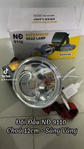 Đèn pin đội đầu 9950 - 6000W  9110 - 9000w dùng pinlithium tầm chiếu sáng mạnh xa 3 chế độ sáng