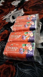 Paket Tisu Peony 250sheet x4(EMPAT)Pcs atau 1000sheet