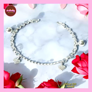 🌈AAbaby Galleries AA449 Original Baby 925 Silver Anklet Bracelet Pendant Smile Round Bells 微笑 Rantai Kaki/Tangan/Gelang Bayi