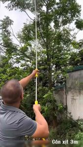 Cần xịt thuốc cần rút tưới cây inox vàng loại tăng giảm chiều dài 1.5m đến 3m dạng rút [ Hàng Dày ]