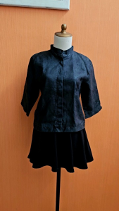 atasan wanita hijau tua M cewek crop top blouse kerja kuliah