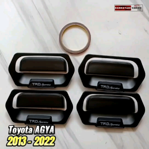 Paket Cover Handle Outer Pintu Mobil Toyota Agya 2013-2022 Hitam Trd Sportivo