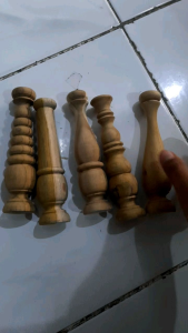 PION SANGKAR PLECI KAYU JATI NON PERNIS