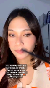 Pensil Alis Anti Air Putar Otomatis Eyebrow Pencil dengan Sikat Alis