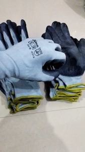 COD Sarung Tangan Safety Lapis Karet Abu-abu Lusinan