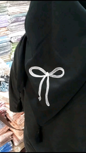 Segi Empat Paris Tasel Bordir Premium Hijab Coquette Jambul Pita Jilbab Ribon